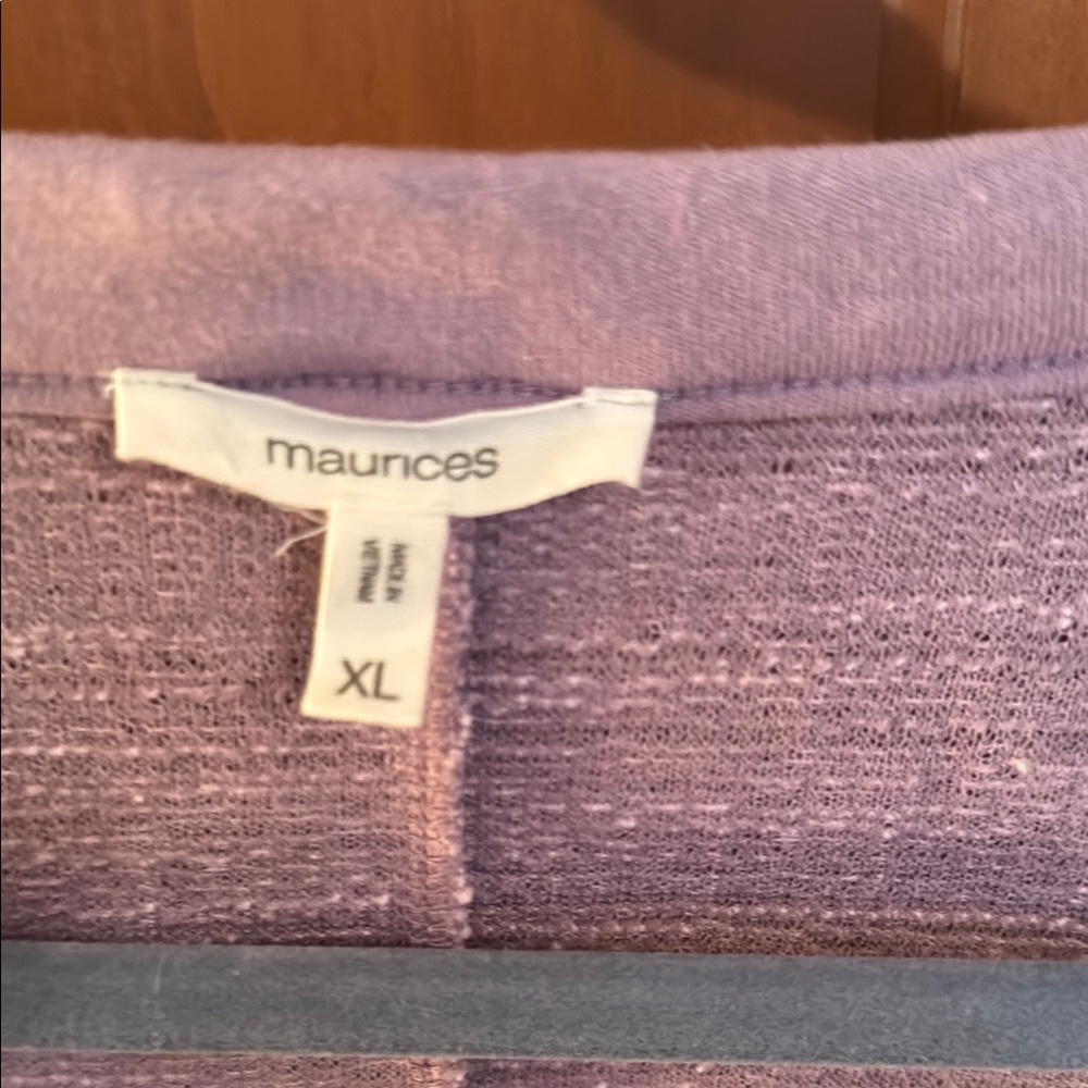 Maurices Purple Button-Up Cardigan Jacket - Picture 2 of 4